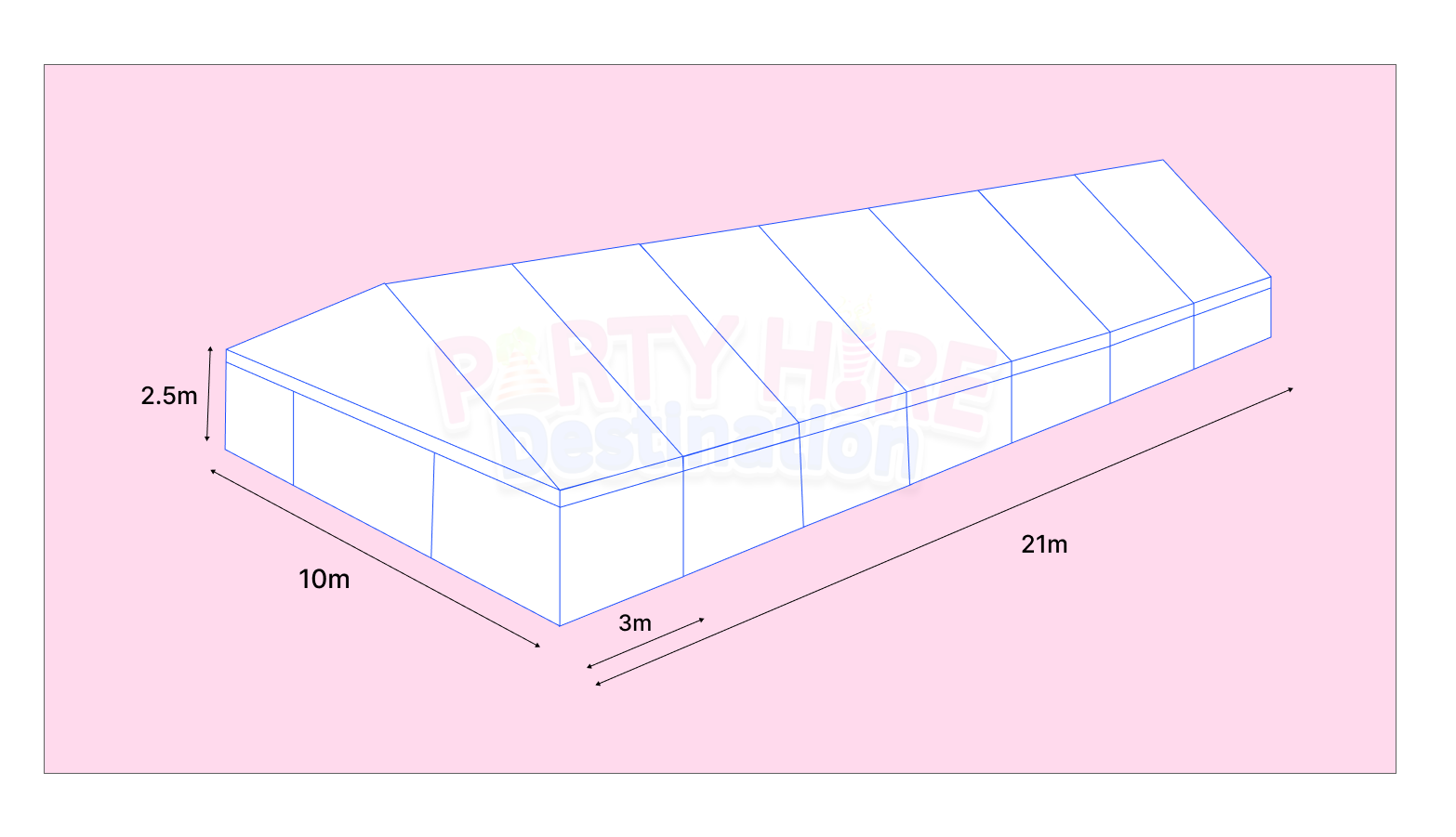 10m X 21m - Framed Marquee