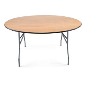 Round Timber Banquet Table Hire