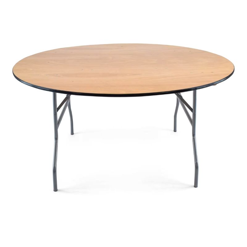 Round Timber Banquet Table Hire