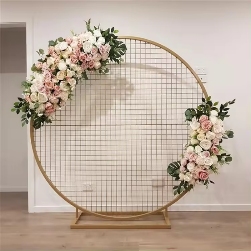 Gold Circular Mesh Backdrop Hire