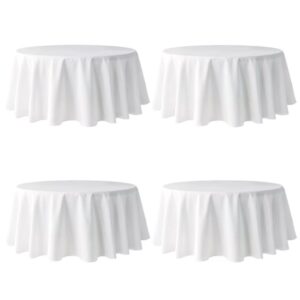 White Round Banquet Tablecloth Hire