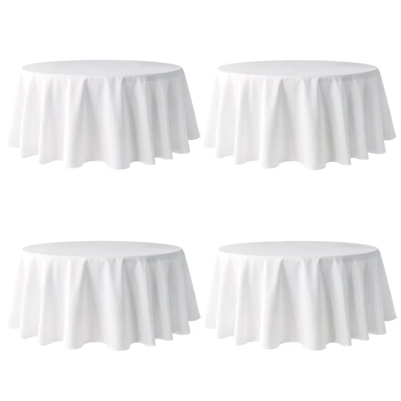 White Round Banquet Tablecloth Hire
