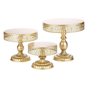 Gold Designer Cake Stand Set of 3