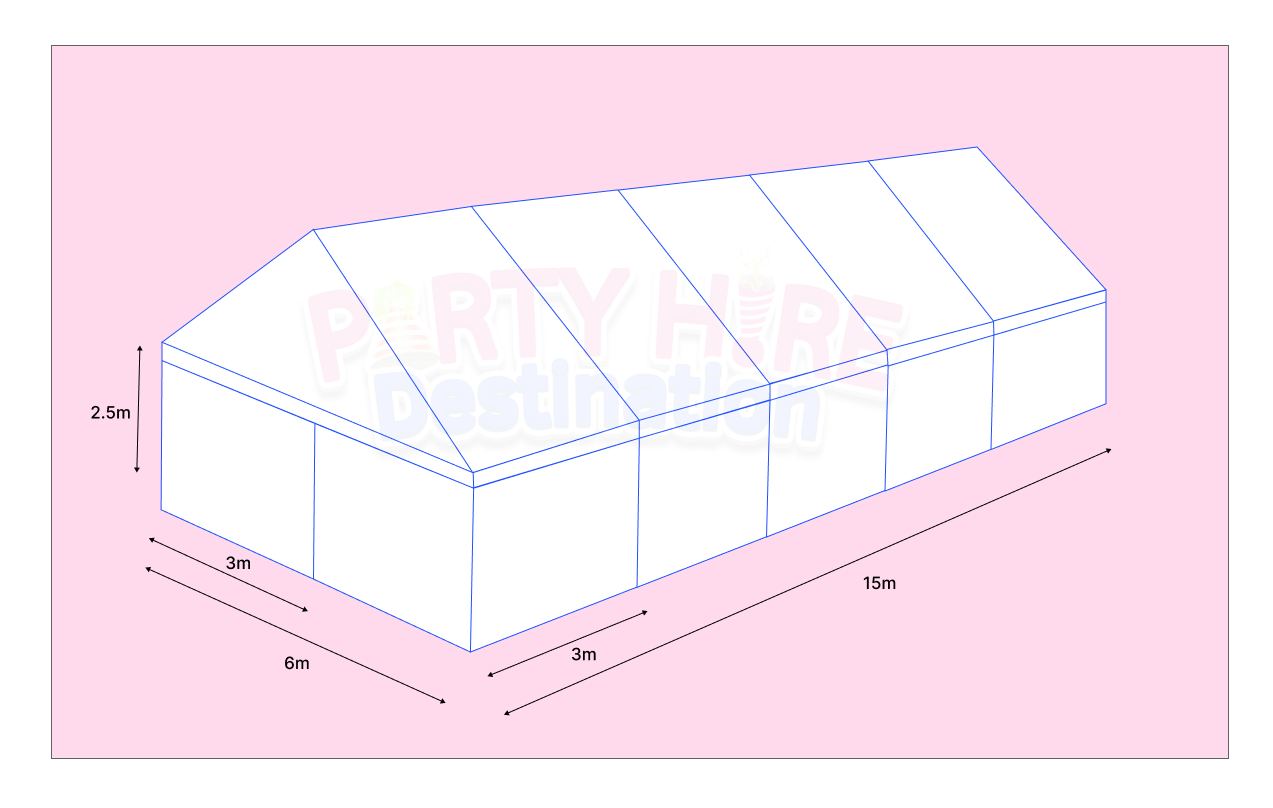 6m X 15m - Framed Marquee