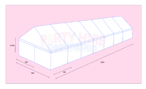 6m X 21m - Framed Marquee