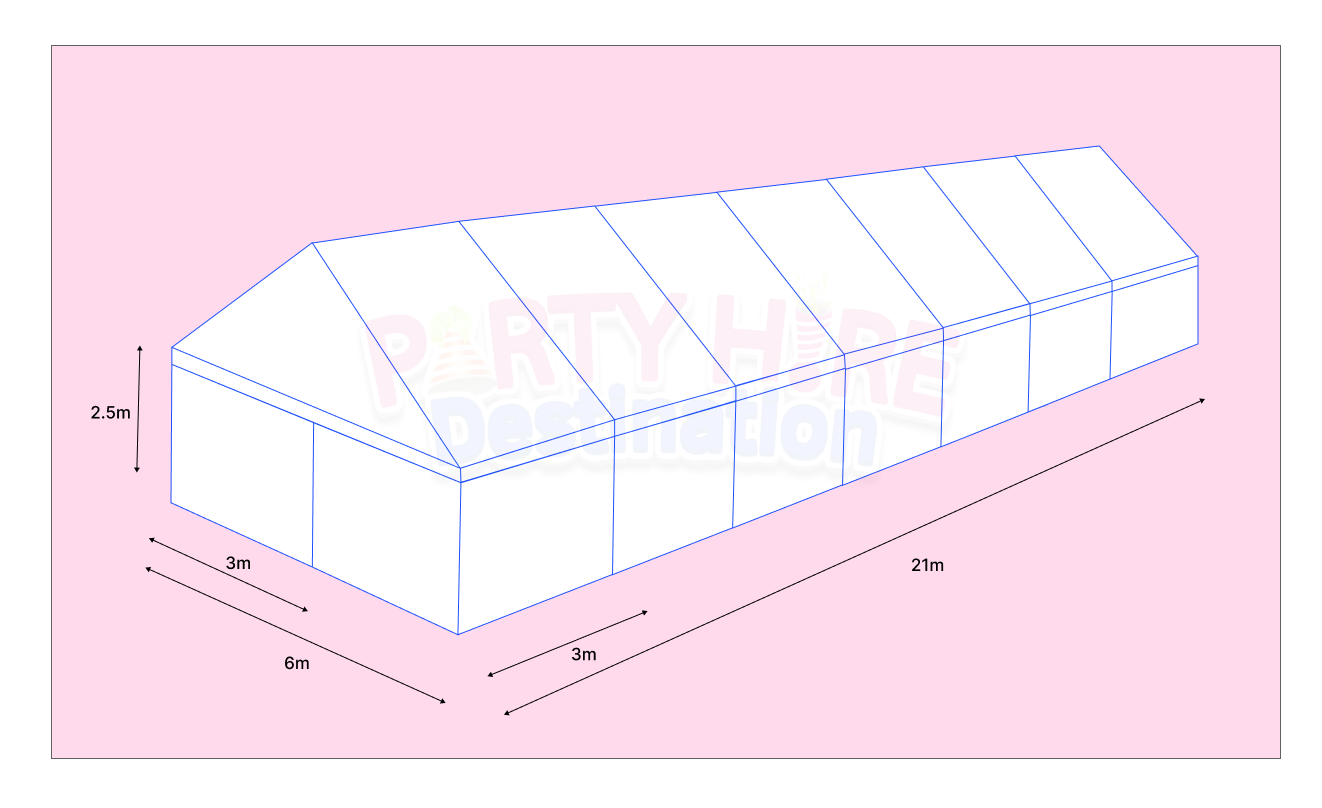 6m X 21m - Framed Marquee