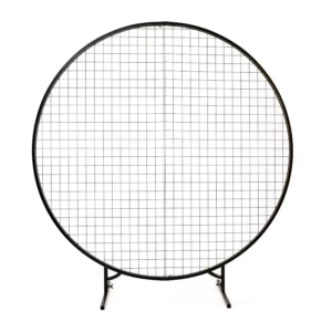 Circular Black Mesh Backdrop Hire