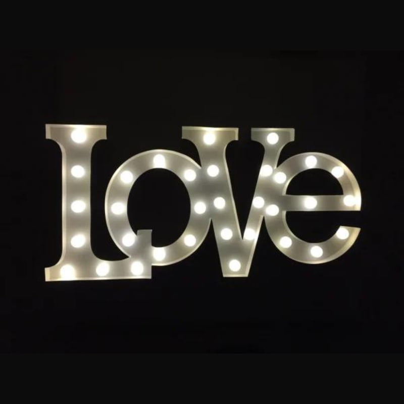 Light Up "Love" Letter Hire